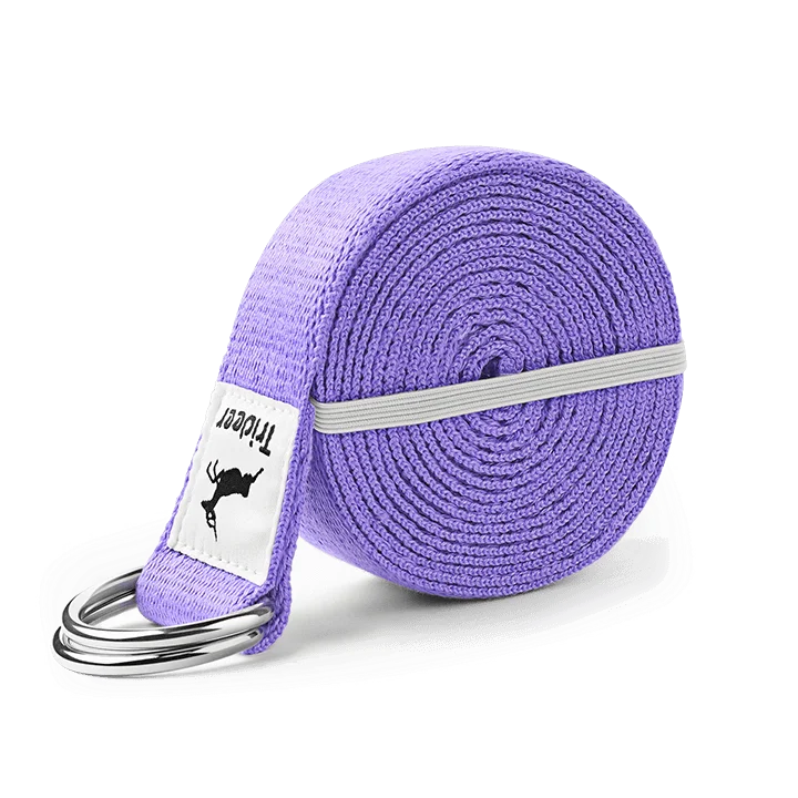 Trideer Yoga Strap with Extra Safe Adjustable D-Ring Buckle